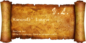 Vancsó Laura névjegykártya